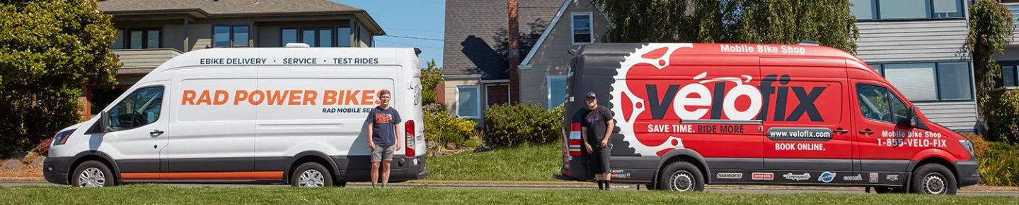 Rad Mobile van and Velofix Mobile Bikek Shop